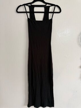 Windsor Black Slim Slip Maxi Dress